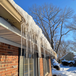 Ice Dam on house